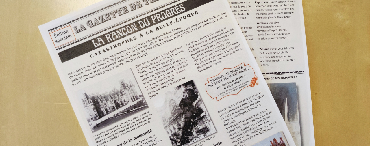DOmaine de Tr&eacute;varez - Image - Gazette de Tr&eacute;varez pour la salle de jeu du ch&acirc;teau
