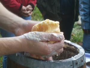 Fabrication du beurre de baratte